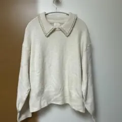 H&M パール付ニット