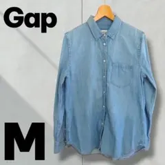 Gap デニム 長袖 シャツ M ライトブルー