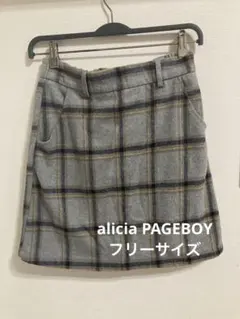 alicia PAGEBOY秋冬物チェックスカートフリーサイズ