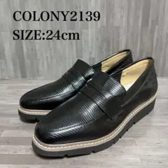 極美品 COLONY2139 ブラック 厚底 ローファー 24cmのサムネイル