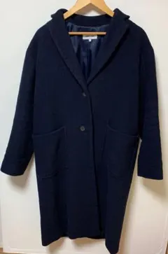 チェスターコート ロングコート ネイビー