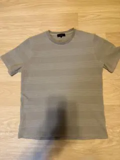 グレー ストライプ Tシャツ 半袖