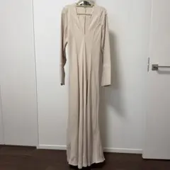 ZARA ベージュ Vネック ワンピース S
