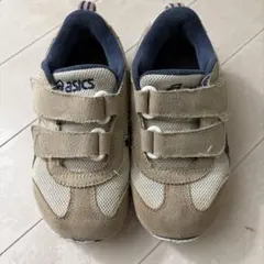ASICS ベージュ ネイビー スニーカー