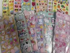 お得　福袋　キャラクター シール　ご褒美シール　　ぷっくりシール　立体シール