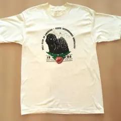 【VINTAGE】USA製 ワンちゃん 犬柄プリントTシャツのサムネイル