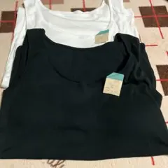 L L 綿100% カップ付きタンクトップ　2枚セット　新品未使用