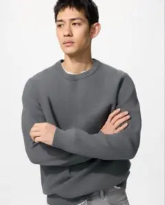 UNIQLO ユニクロ ウォッシャブルミラノリブクルーネックセーター