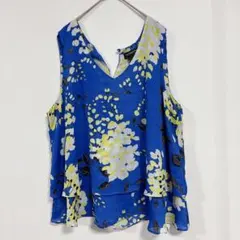 グレースコンチネンタル 花柄 フリルノースリーブ ブラウス 黄色 M 