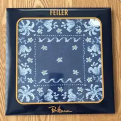 ロンハーマン フェイラー FEILER ネイビーブルー タオルハンカチ