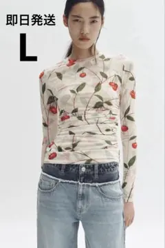 新品！ステラマッカートニー　 チェリープリントメッシュトップス サイズM STELLA McCARTNEY H&M チェリープリントメッシュトップス M - メルカリ