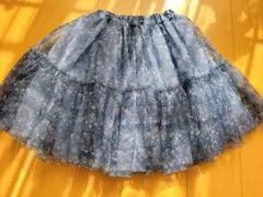 センスオブワンダー　130 リバティ　日本製 チュールスカート ブルー キッズのサムネイル