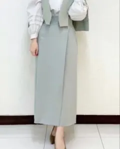 プラステ　トリアセブレンドオックスタイトスカート　М ミントグリーン　春夏