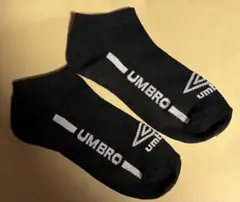 UMBRO アンブロ ソックス 靴下 ブラック 黒 ロゴ マーク 23-25cm