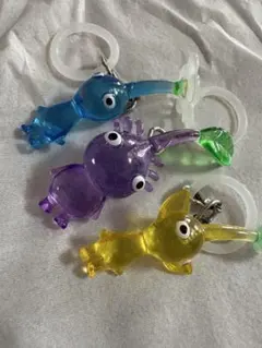 ピクミン カプセルトイ 3個セット　目印アクセサリー
