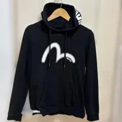 韓国　EVISU メンズ パーカー Ｓサイズ　黒　トレーナー　スウェット