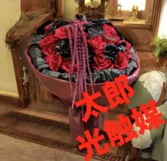 光触媒　人工観葉植物　フェイクグリーン　特大ローズブラックandレッド6060