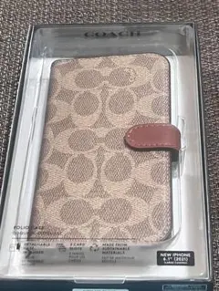 COACH iPhone14 手帳型ケース シグネチャーカーキ - メルカリ