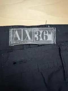Armani Exchange 黒 カーゴパンツ 36W