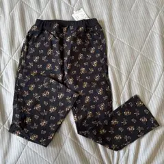 サンカンシオン　小花柄　ブラック　ストレッチパンツ　120