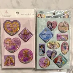 【新品】セリア ディズニープリンセス ウォーターシール 2点セット