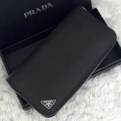 極美品✨RFID内蔵 PRADA プラダ トライアングルジップアラウンド 財布