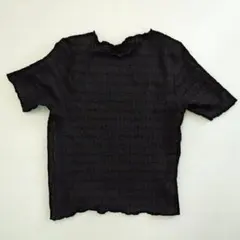 ReEDIT リエディ 黒 ポリエステルメッシュ生地 Tシャツ Lのサムネイル