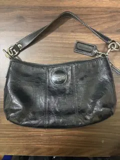 コーチエナメルハンドバック