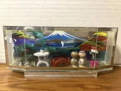 昭和レトロ◆浅草 観光土産 置物 ガラスケース入り アンティークガラス ライト付 昭和レトロ◇浅草 観光土産 置物 ガラスケース入り アンティークガラス