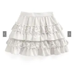 GRL インパン裏地付きレースフリルティアードミニスカート[tu1459]