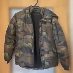 迷彩 フード付きダウンコート　150cm