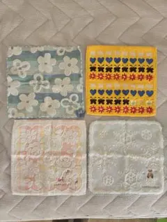 LAURA ASHLEY タオルハンカチ 4枚セット