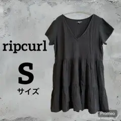 ripcurl ブラック Vネック チュニック Sサイズ