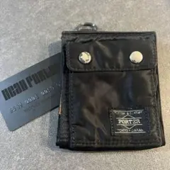 【希少】レア PORTER TANKER 黒 二つ折り 財布 高級 廃盤