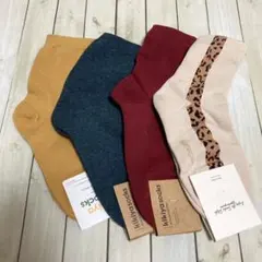 レディース 韓国 ソックス 靴下 4足セット 無地