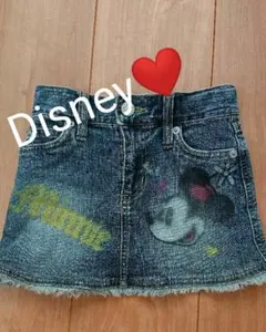 ディズニー公式 ミニーマウス デニムスカート 100サイズ ヴィンテージ風