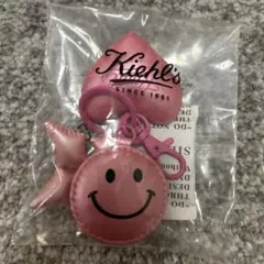Kiehl's キーホルダー ピンク ハート スマイル