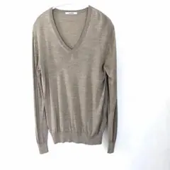 SLOANE Vネック シルクニット グレージュ