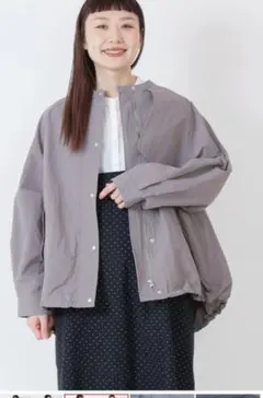 refined works 裾ドロストミリタリーブルゾン 　羽織り