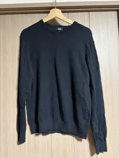 UNIQLO ブラック クルーネックセーター L