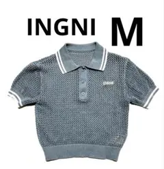 INGNI イング　半袖　メッシュポロニット　ショート丈　M 春夏