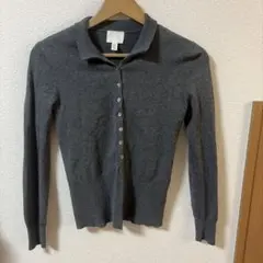 H&M 長袖 カーディガン グレー XS