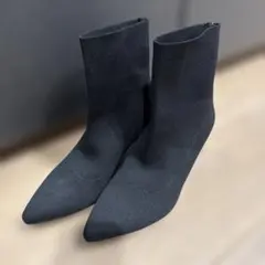 GU ポインテッドニットブーツ　黒　ブラック　L