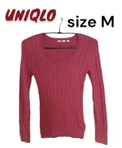 UNIQLO ユニクロ セーター Uネック カシミヤブレンド ピンク M