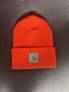 ニット帽 オレンジ
