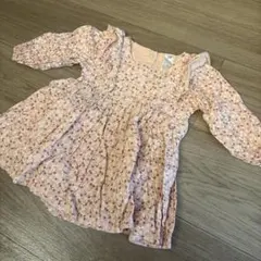 【新品未使用】H&M 花柄ロンパース　6-9M(70cm)