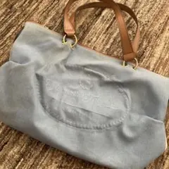 ライトブルー キャンバストートバッグ