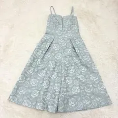 高級✨美品✨グレースコンチネンタル ジャガードドレスサロペット 総柄 花柄