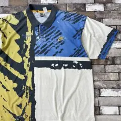 90sOLDNIKEオールドナイキ総柄ポロシャツメンズ半袖m | Mercari