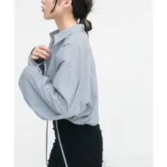 KBF ダブルドロストギャザースリーブシャツ